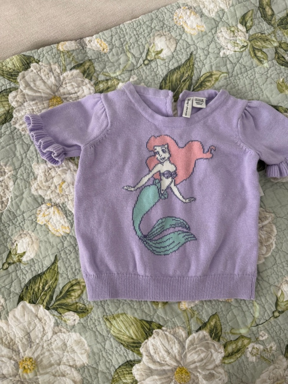 Janie and Jack Lilac Knit Top with Pink & Mint Mermaid